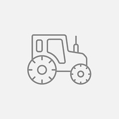 Image showing Tractor line icon.