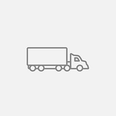 Image showing Delivery truck line icon.