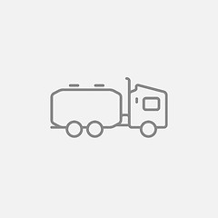 Image showing Truck liquid cargo line icon.