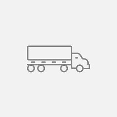 Image showing Delivery truck line icon.