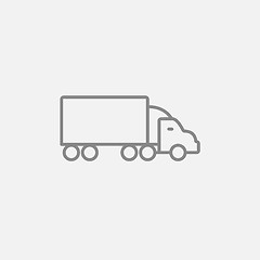 Image showing Delivery truck line icon.