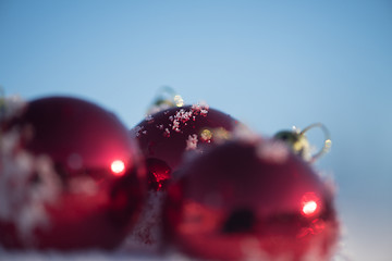 Image showing christmas ball in snow