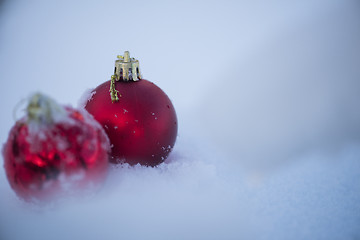 Image showing christmas balls on tree