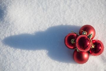 Image showing christmas ball in snow