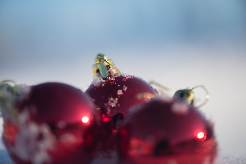 Image showing christmas ball in snow