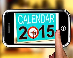 Image showing Calendar 2015 On Smartphone Showing Future Plans