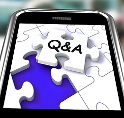 Image showing Q&A Smartphone Shows  Questions Answers And Assistance