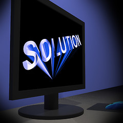 Image showing Solution On Monitor Showing Successful Strategies