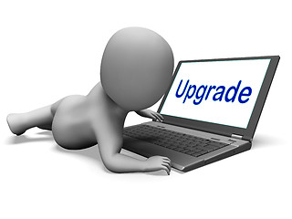Image showing Upgrade Character Laptop Means Improving Upgrading Or Updating