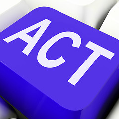 Image showing Act Key Means To Perform Or Do\r