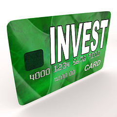 Image showing Invest on Credit Debit Card Shows Investing Money