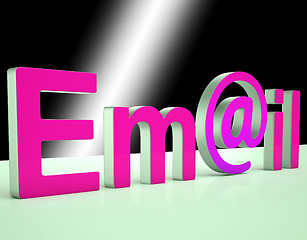 Image showing E-mail Letters Shows Online Mailing And Messaging