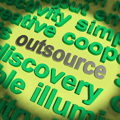 Image showing Outsource Word Means Hiring Independent Worker Or Subcontractor