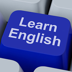 Image showing Learn English Key Shows Studying Language Online