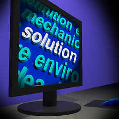 Image showing Solution On Monitor Shows Solving