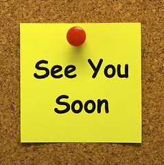 Image showing See You Soon Means Goodbye Or Farewell