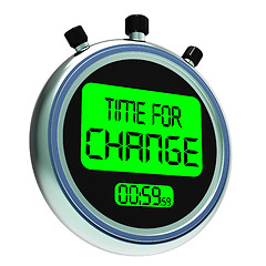 Image showing Time For Change Showing Different Strategy Or Vary