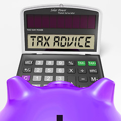 Image showing Tax Advice Calculator Shows Assistance With Taxes