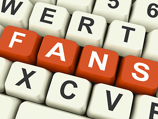 Image showing Fans Keys Show Follower Or Internet Friend