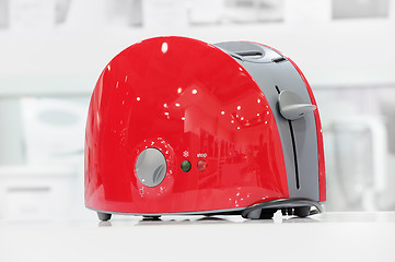 Image showing Red shiny toaster