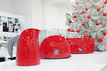 Image showing Home appliances store at Christmas