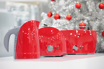 Image showing Home appliances store at Christmas