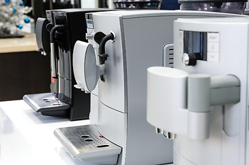 Image showing row of coffee machines