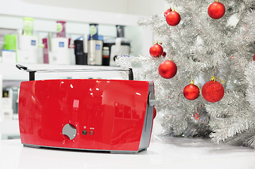 Image showing Home appliances store at Christmas