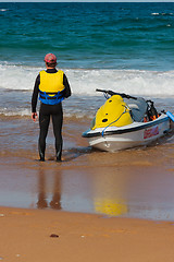 Image showing Life Guard And Jet Ski