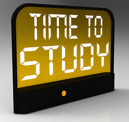 Image showing Time To Study Message Showis Education And Studying