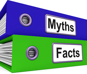 Image showing Myths Facts Folders Mean Factual And Untrue Information