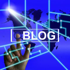 Image showing Blog Screen Shows International or Worldwide Blogging