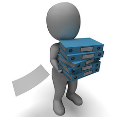 Image showing Organizing Clerk Carries Organized Files