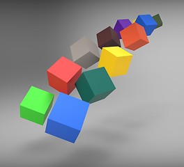 Image showing Blocks Falling Shows Action And Solutions