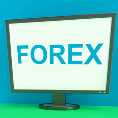 Image showing Forex Screen Shows Foreign Exchange Or Currency Trading