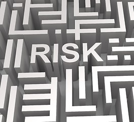 Image showing Risky Maze Shows Dangerous Or Risk