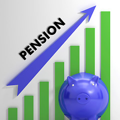 Image showing Raising Pension Chart Showing Monetary Growth