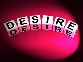 Image showing Desire Dice Show Desires Ambitions and Motivation