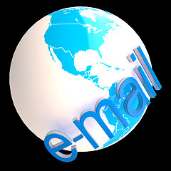 Image showing Email At Globe Shows International Communications