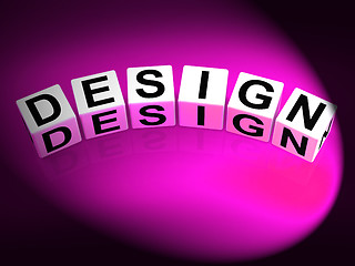 Image showing Design Dice Mean to Design Create and to Diagram