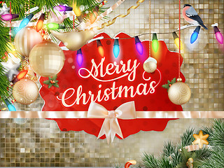 Image showing Christmas decoration background. EPS 10