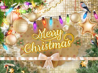 Image showing Christmas background decoration. EPS 10