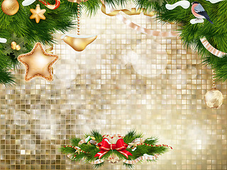 Image showing Christmas bells Background. EPS 10