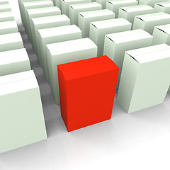 Image showing Blank Box Copyspace Means Stand Out Leader Or Individual