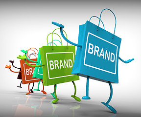 Image showing Brand Bags Represent Brands, Marketing, and Labels