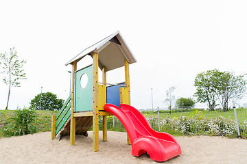 Image showing slide on playground outdoors