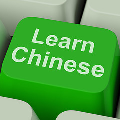 Image showing Learn Chinese Key Shows Studying Mandarin Online