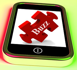 Image showing Buzz Smartphone Means Creating Publicity And Awareness