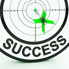 Image showing Success Target Shows Achievement Strategy And Winning