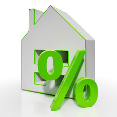 Image showing House And Percent Sign Shows Investment Or Discount